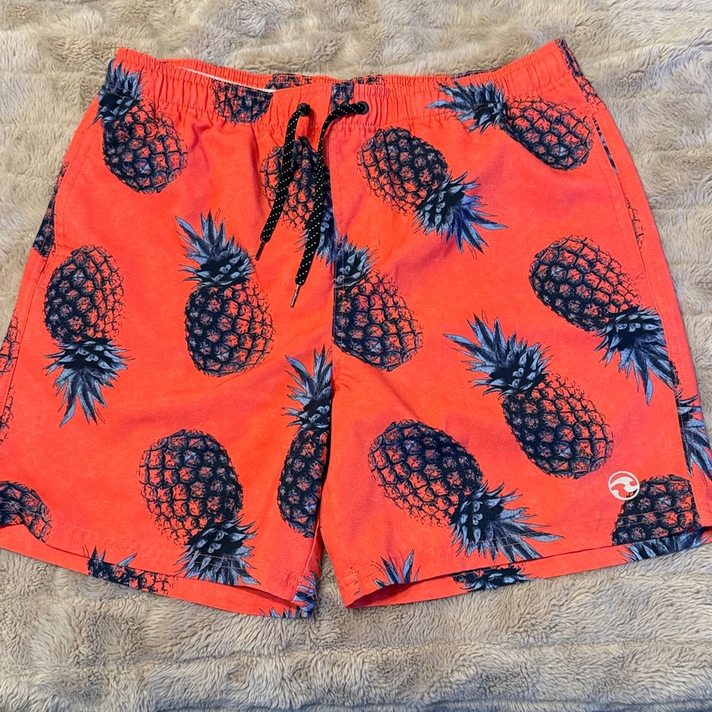 Ocean Current Pineapple Swim Trunks